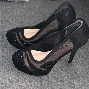 Sleek Black High Heels. Size 9.